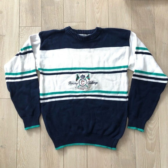 Cricketeer Sport Other - Vintage Cricketeer Sport Embroidered Crest Logo Sweater Size L Rowing Challenge